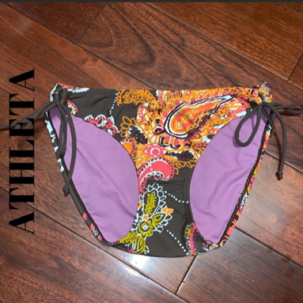 Paisley Athleta Brand String Bikini Bottoms